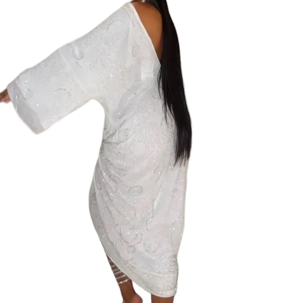 Zara Embroidered Beaded Tunic Dress - Picture 4 of 16